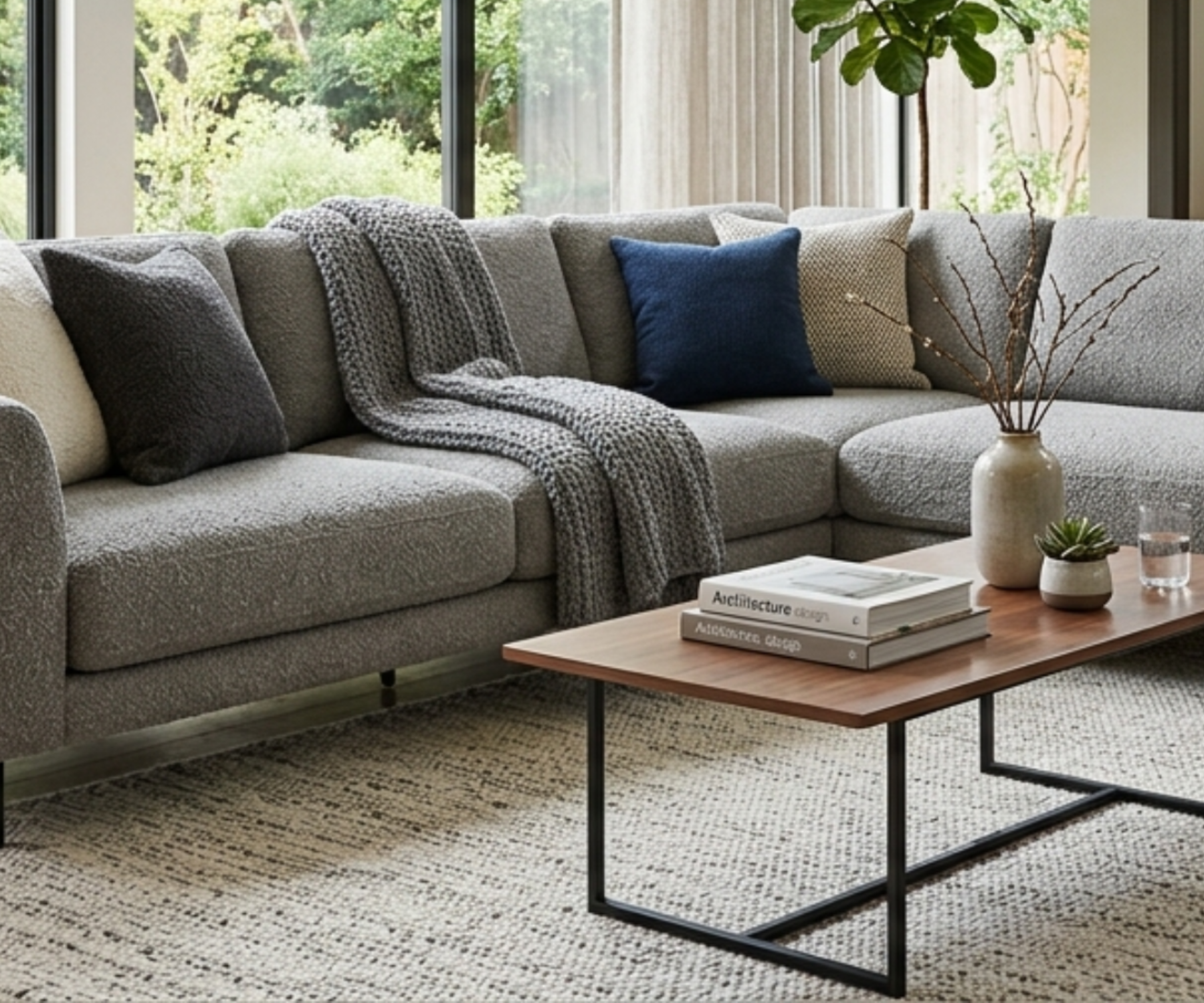 Clean Sofa in cozy living room