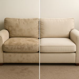 Upholstery Cleaning before and after