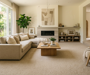 Modern home with clean carpet
