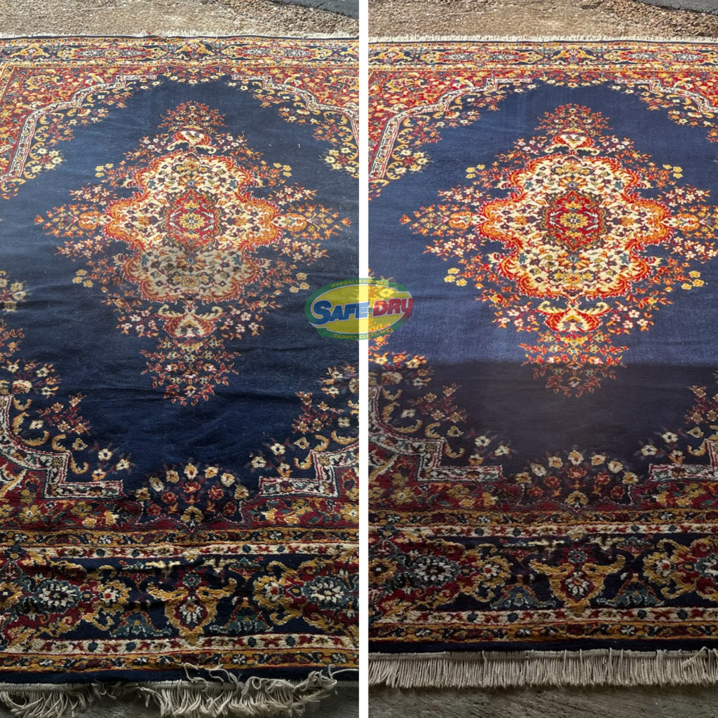 Before and After Oriental Rug Cleaning